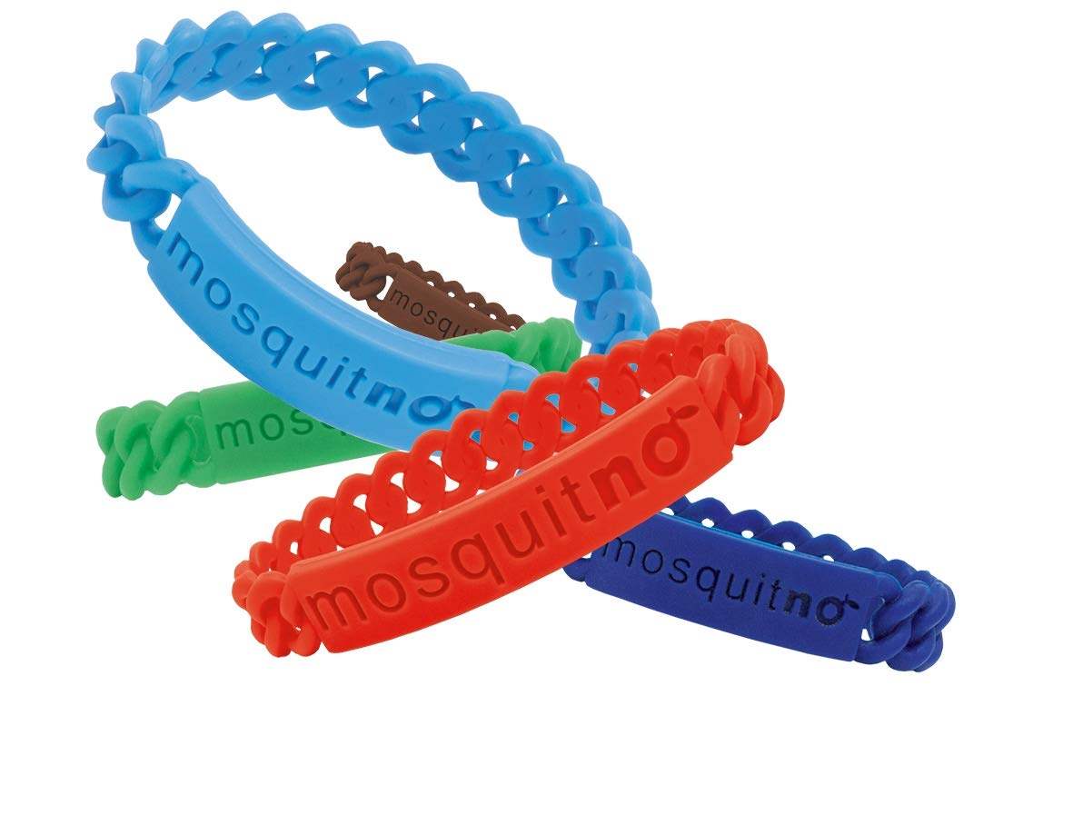 Get Connected Citronella Bracelet Set by Mosquitno for Kids - 3 Pc Bracelet Red, White, Black