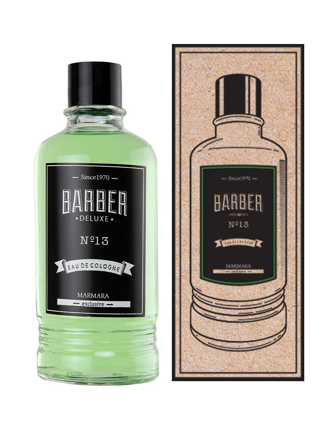 Marmara Barber Deluxe Aftershave Cologne No.13, 400ml / 13.5 oz Multipack