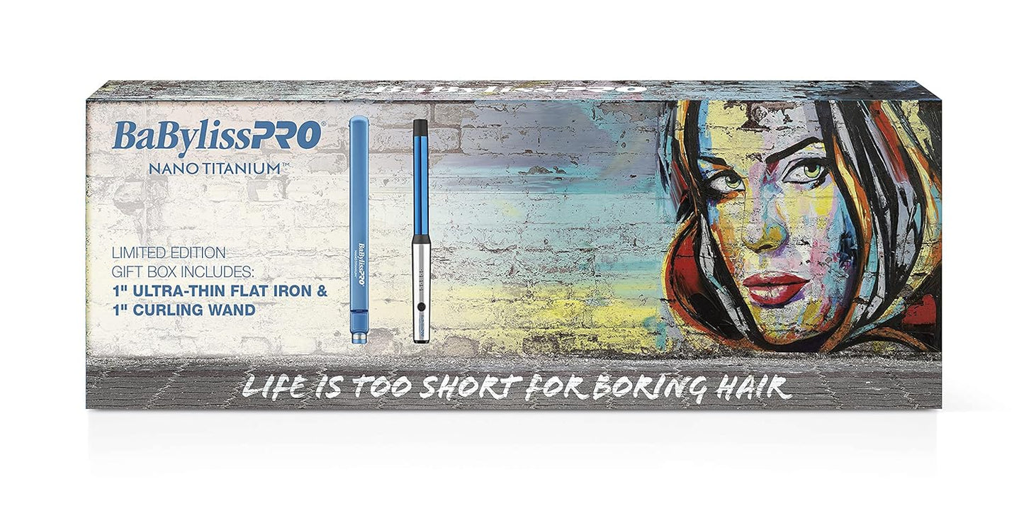 BaBylissPRO Nano Titanium Limited Edition Flat Iron & Curling Wand