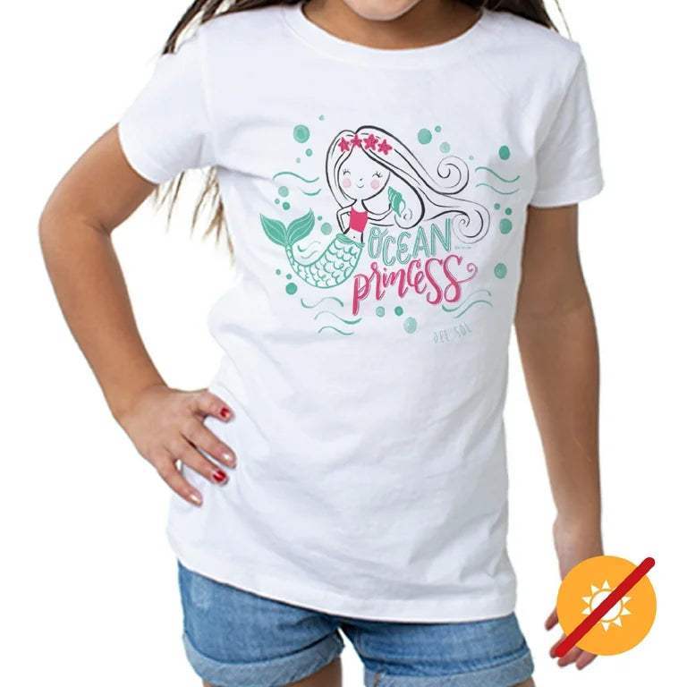 Kids Crew Tee - Ocean Princess by DelSol for Kids - 1 Pc T-Shirt (2T)
