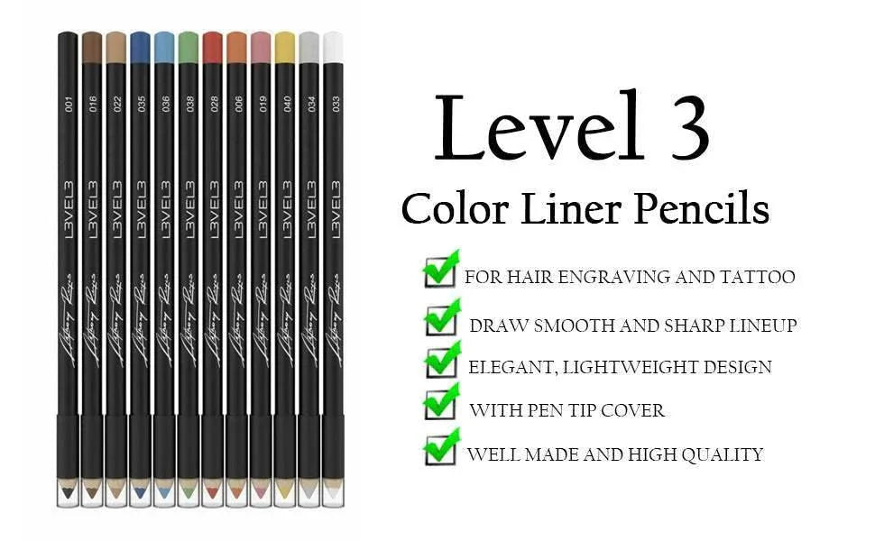 L3VEL3 12Pk Liner Pencils Assorted Colors 3-ep1001As-12Pk