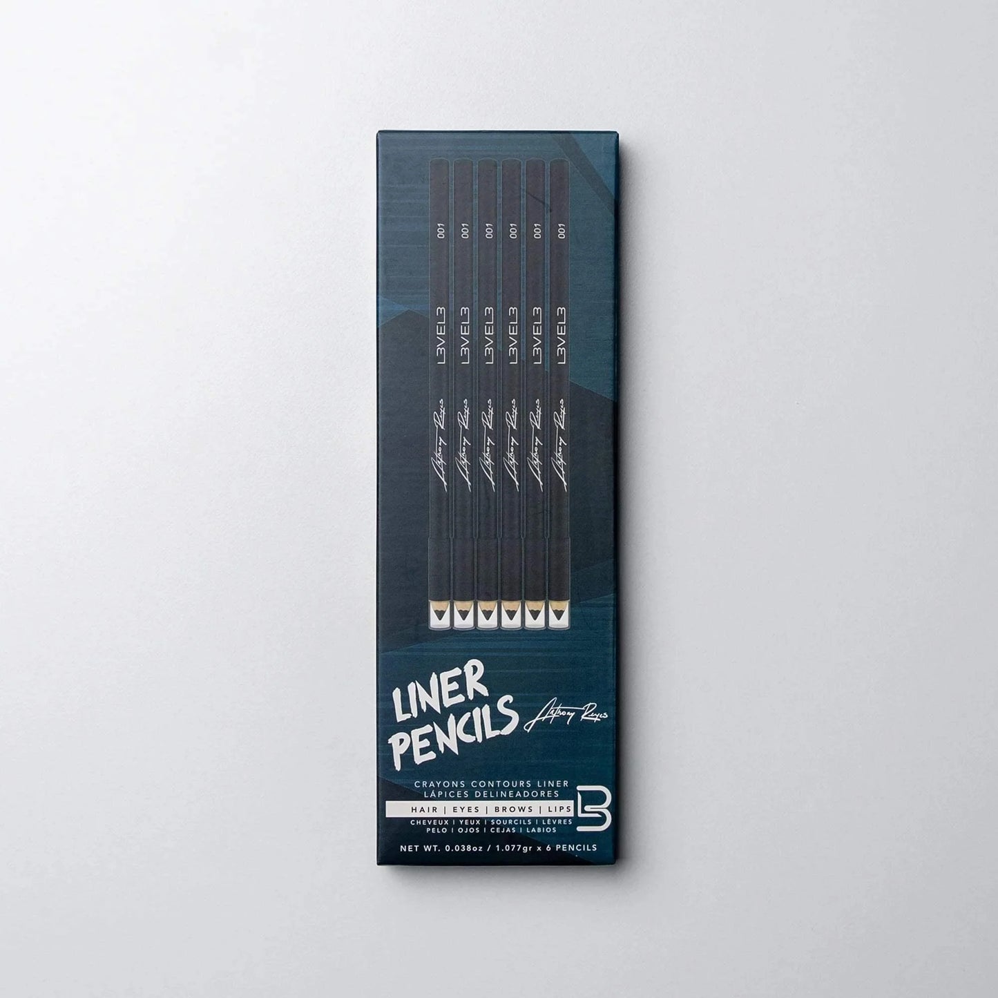 L3VEL3 6Pc Liner Pencils Black L3-EP1002BL-6PK