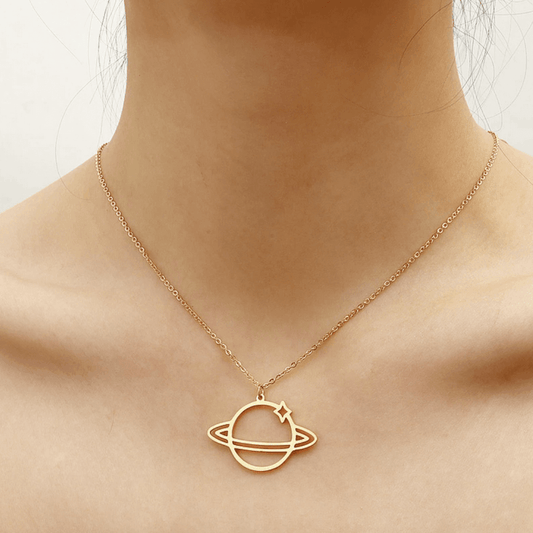 Return to Saturn Necklace - Gold