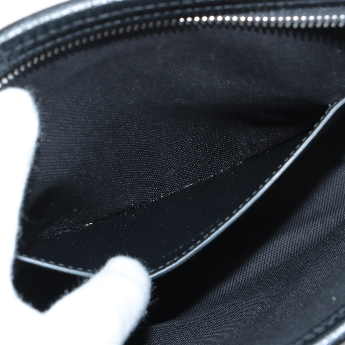 Gucci Jumbo GG Canvas  Leather Clutch Bag Black