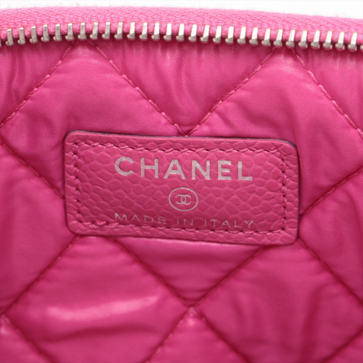 Chanel Matelasse Caviar Skin Clutch Bag Pink