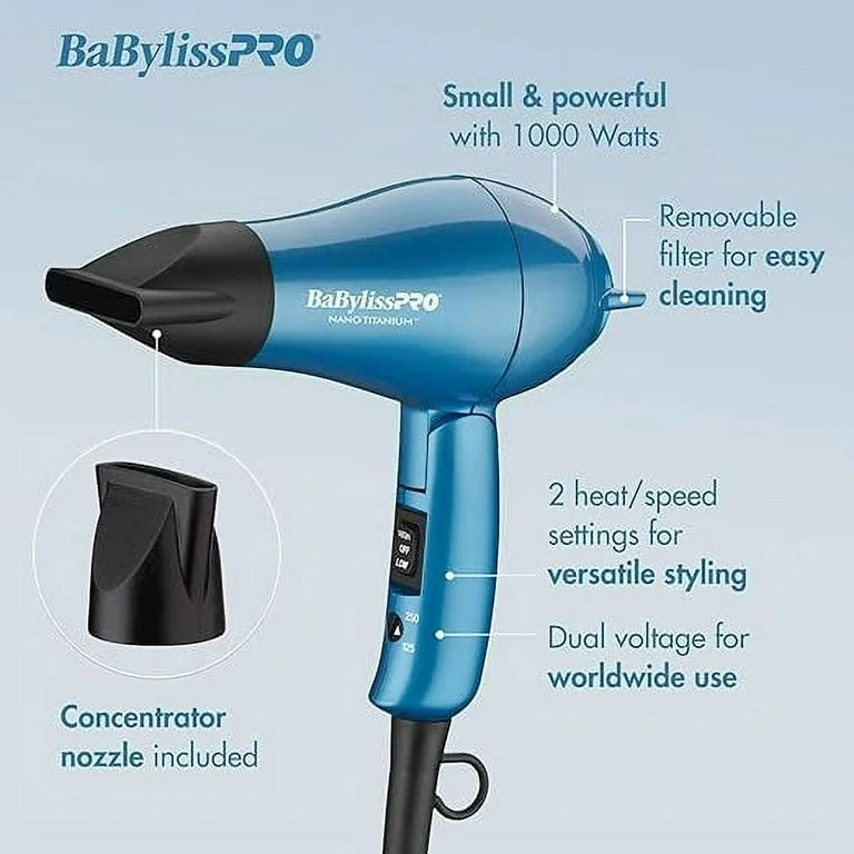 BaBylissPRO Nano Titanium Travel Dryer