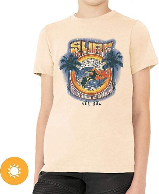 Men Crew Tee - Surf - Beige by DelSol for Men - 1 Pc T-Shirt (YL)