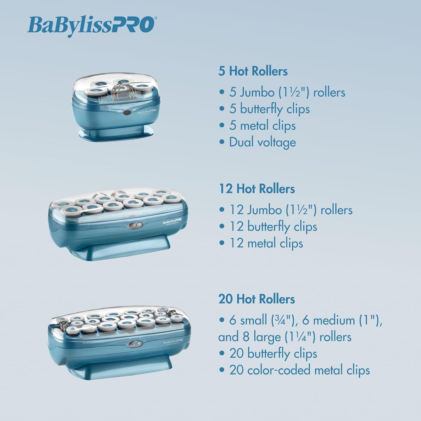 BaBylissPRO® Nano Titanium™ Professional 5 Jumbo Roller Hot Rollers