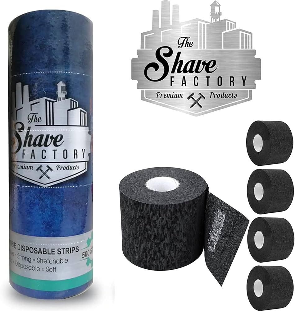 The Shave Factory Neck Strips - Black, 5000 Strips