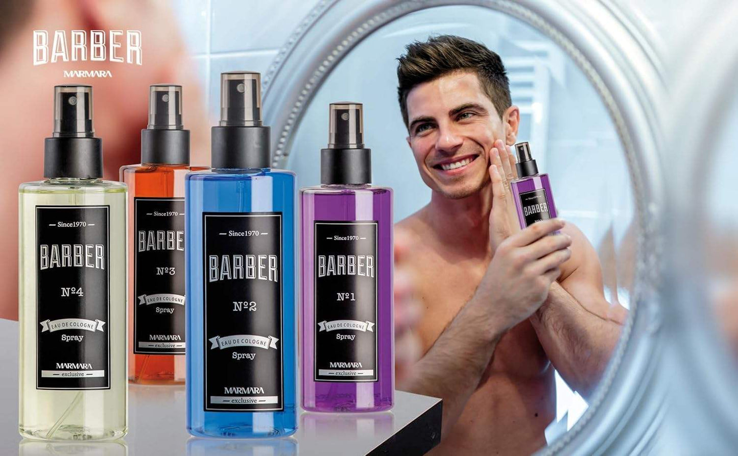 Marmara Barber Cologne - Best Choice of Modern Barbers and Traditional Shaving Fans (No 1 Purple, 500ml x 1 Bottle)