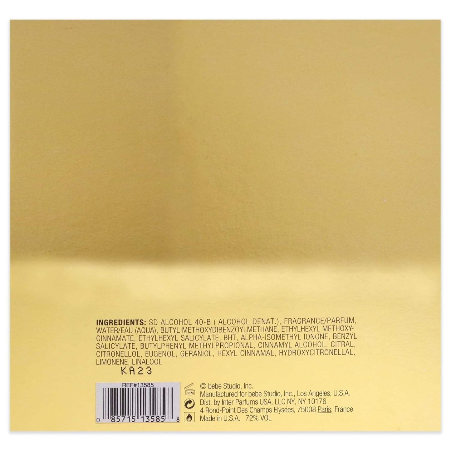 Bebe Glam 24 Karat by Bebe for Women - 3.4 oz EDP Spray (Tester)