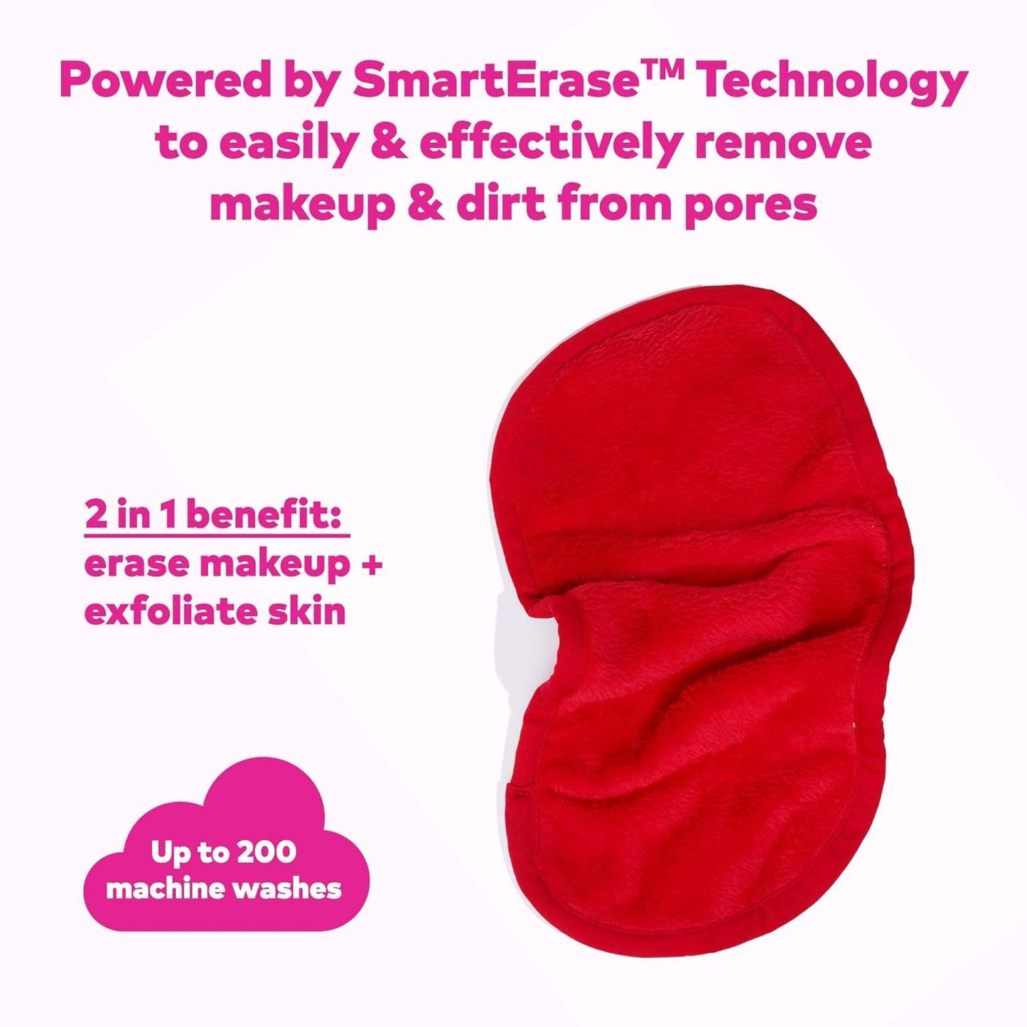Makeup Remover Cloth - Red by MakeUp Eraser for Women - 1 Pc Cloth