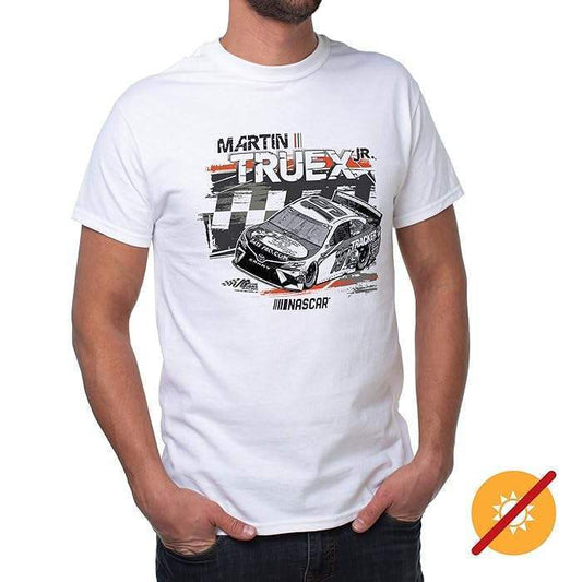 NASCAR Mens Classic Crew Tee - Martin Truex Jr - 2 White by DelSol for Men - 1 Pc T-Shirt (S)
