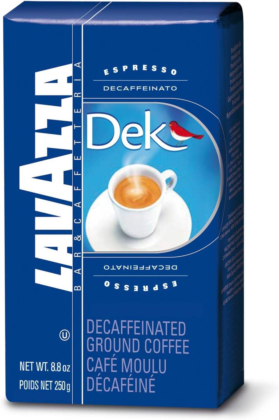Dek Espresso Decaffeinated Roast Ground Coffee by Lavazza for Unisex - 6 x 4.4 oz Coffee