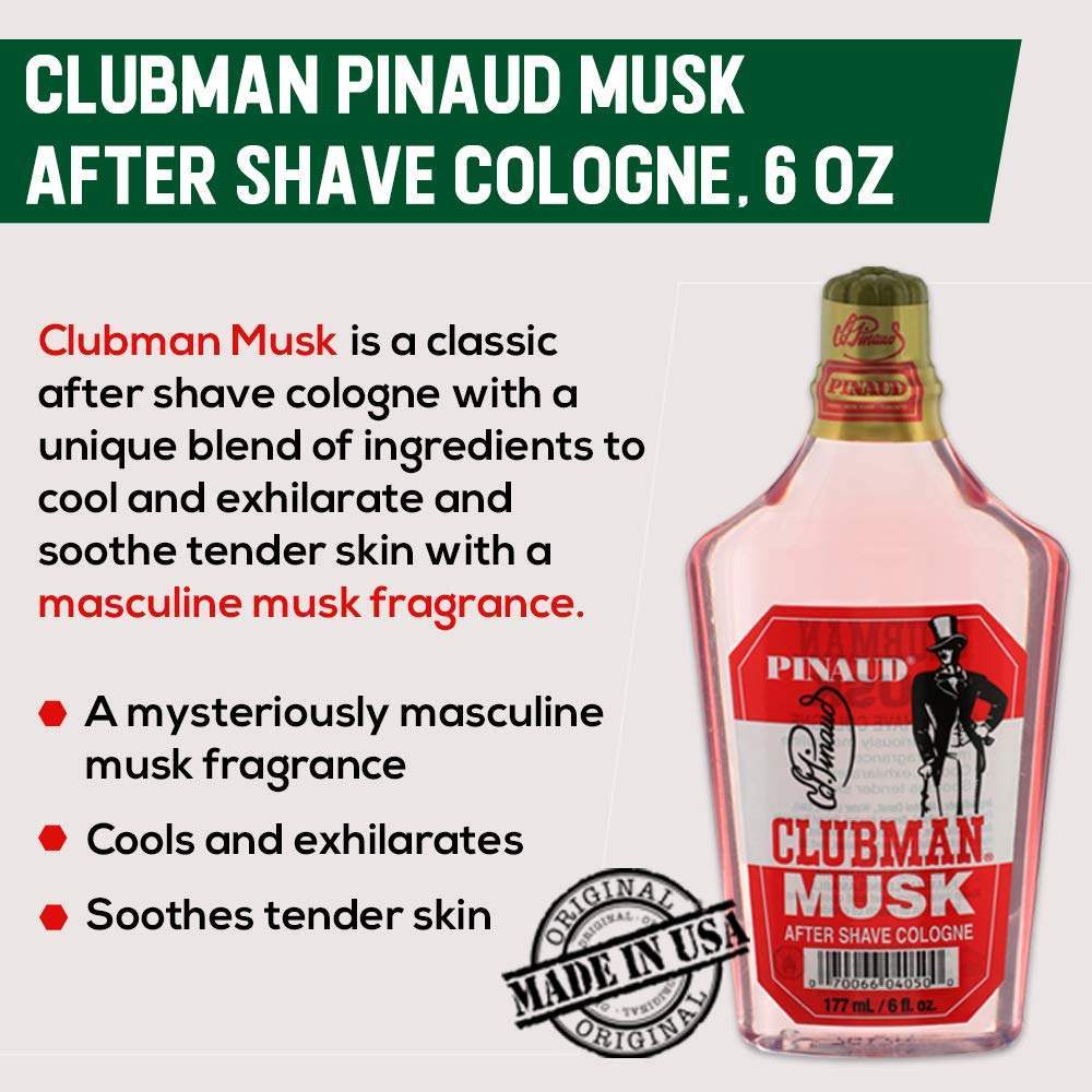 Clubman Musk After Shave Cologne 6 oz