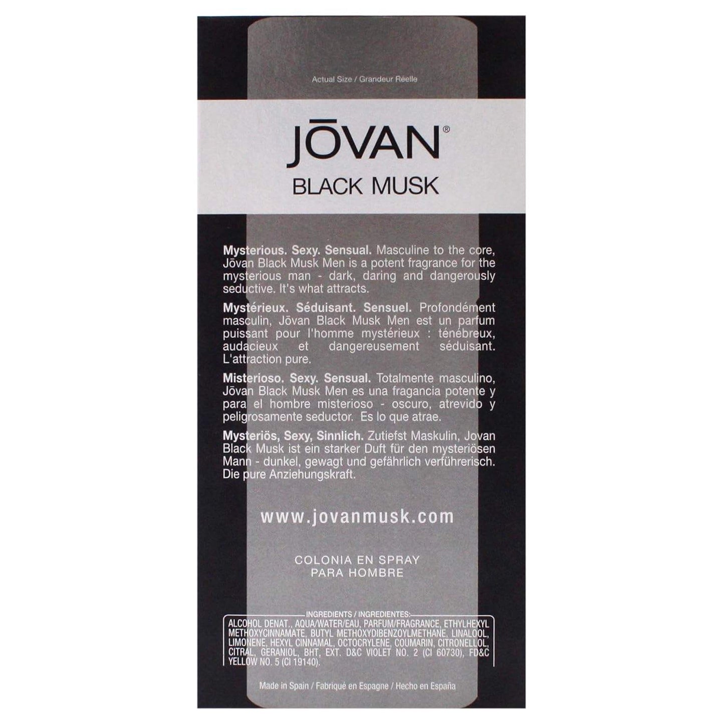 Jovan Black Musk by Jovan for Men - 3 oz Cologne Spray