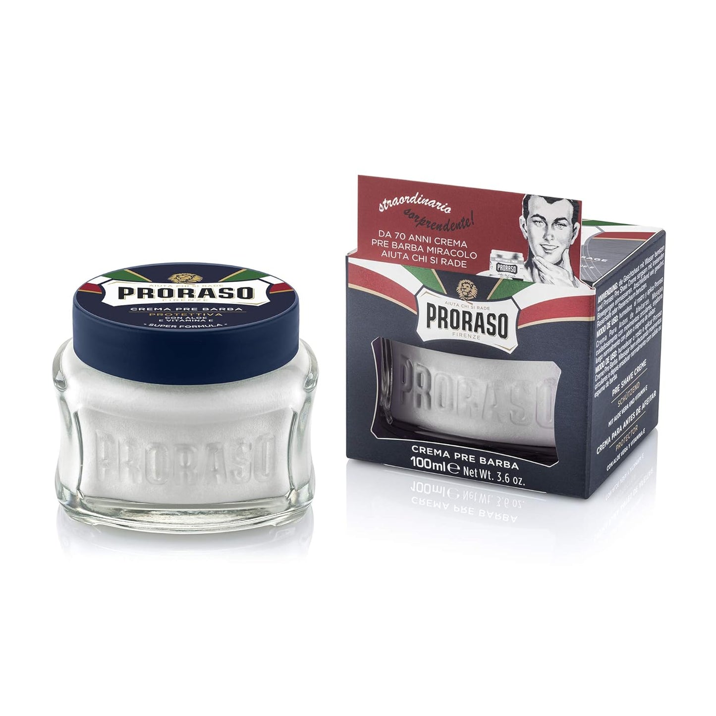 Proraso Pre Shave Cream Protective - Blue 3.6 oz Multipack