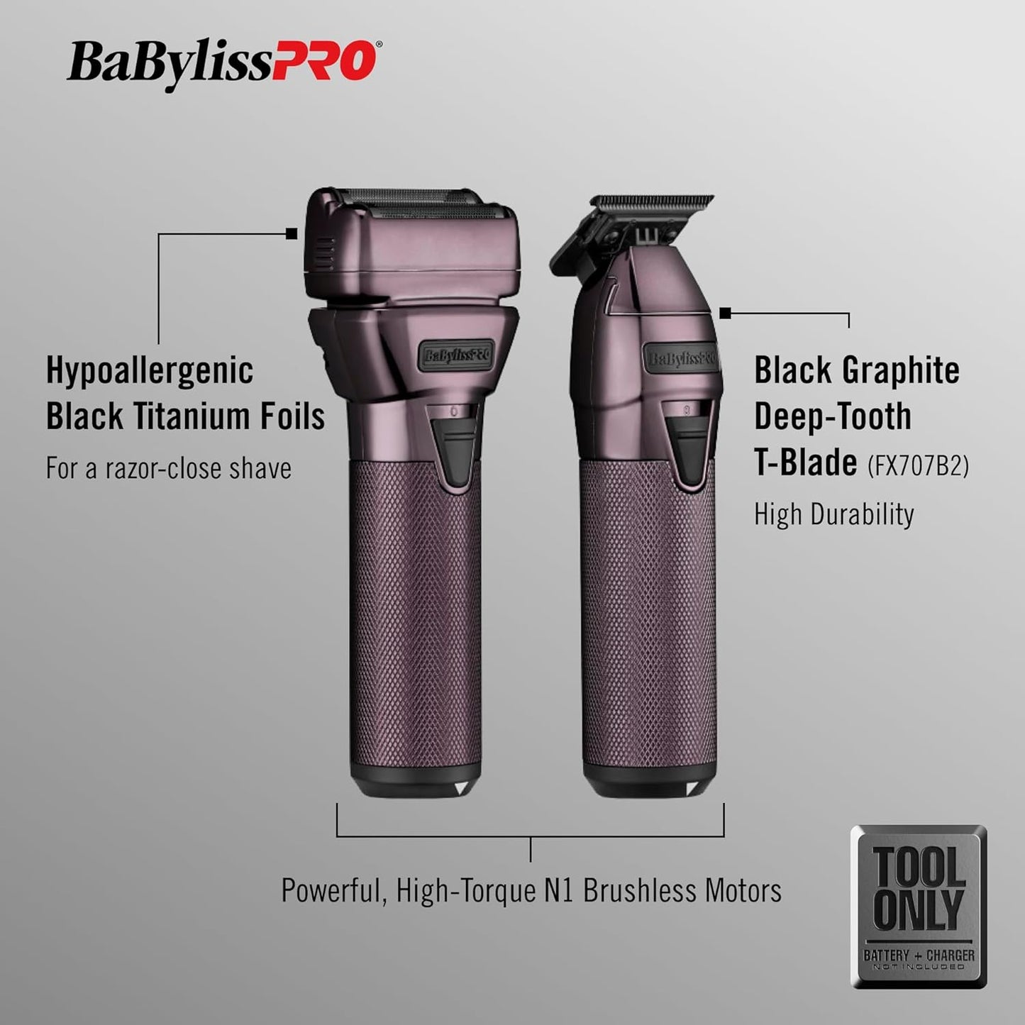 BaBylissPRO LimitedFX FXONE Nightfall Collection Trimmer & Foil Shaver