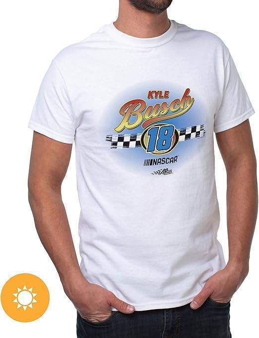 NASCAR Mens Classic Crew Tee - Kyle Busch - 11 White by DelSol for Men - 1 Pc T-Shirt (L)