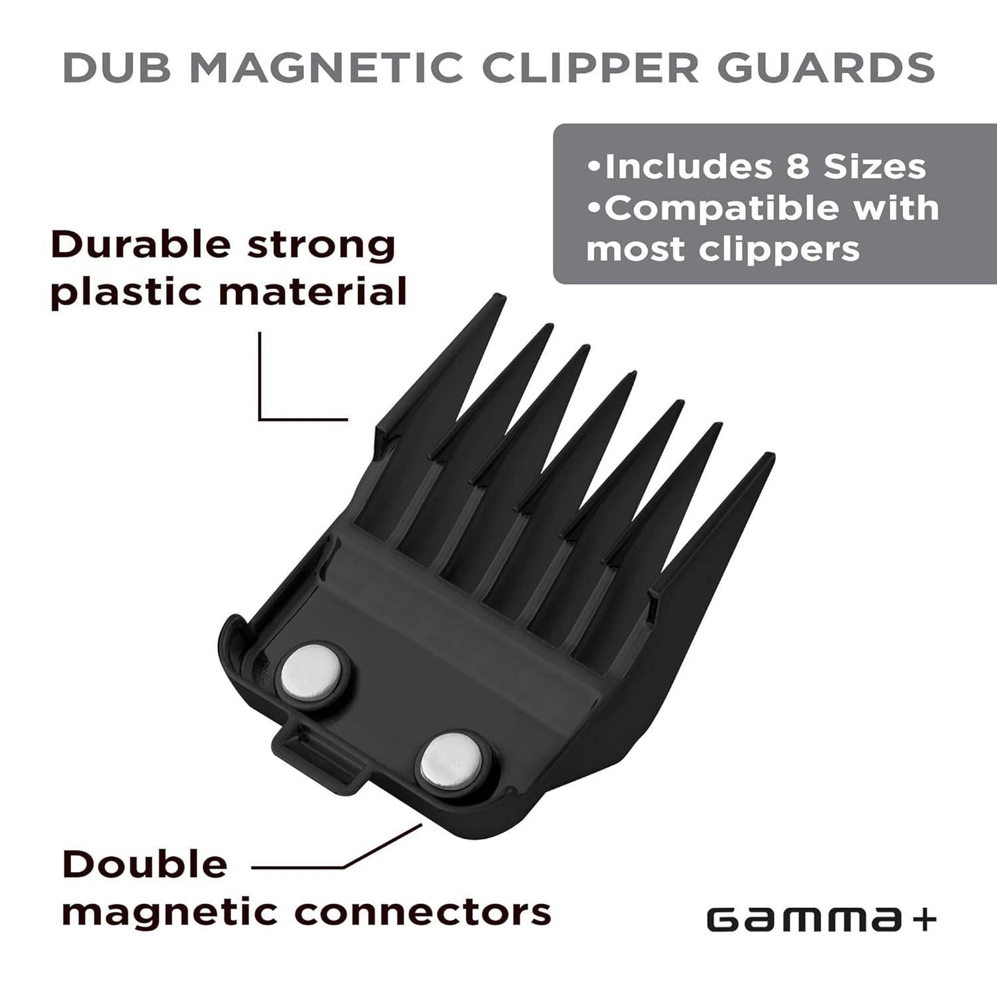 Gamma Double Magnetic Clipper Guards - Black