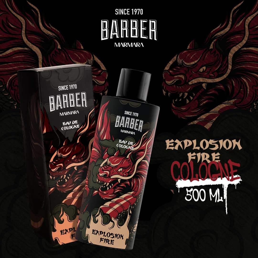 Marmara Barber Cologne 500ml / 16.9 oz Explosive Fire BC-500-DRG