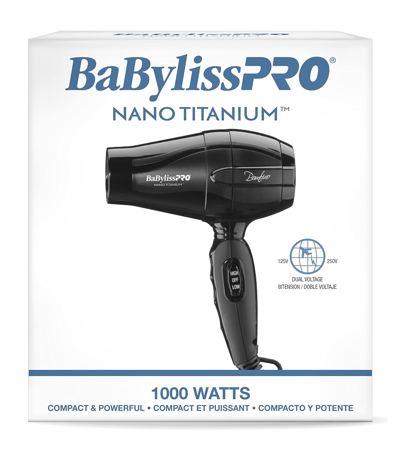 BaBylissPRO Nano Titanium Bambino Compact Dryer
