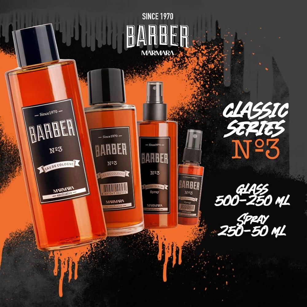 Marmara Barber Aftershave Cologne No.3, 250ml / 8.4 oz - Multipack