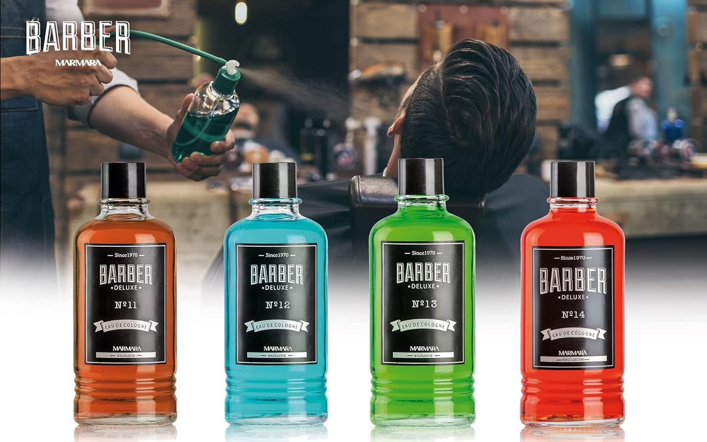 Marmara Barber Deluxe Aftershave Cologne No.13, 400ml / 13.5 oz Multipack