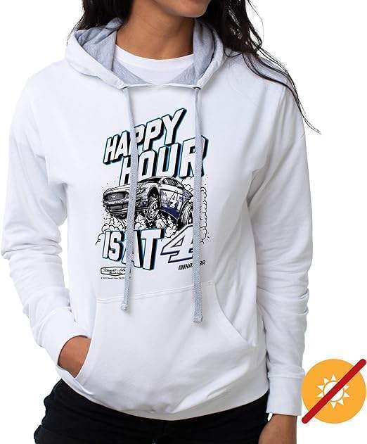 NASCAR Hooded Sweatshirt - Kevin Harvick - 4 White by DelSol for Women - 1 Pc T-Shirt (S)