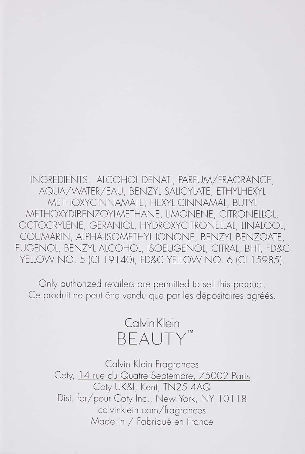 Calvin Klein Beauty by Calvin Klein for Women - 1 oz EDP Spray