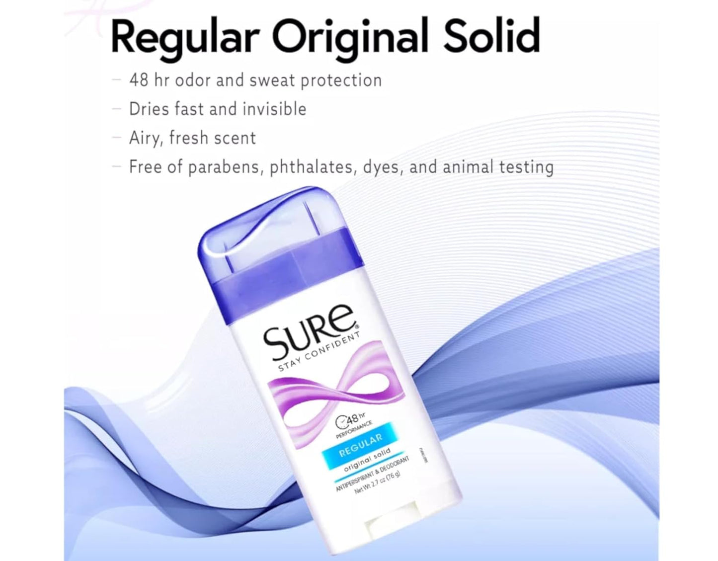 Invisible Solid Anti-Perspirant Deodorant - Fresh and Cool by Sure for Unisex - 2.6 oz Deodorant Stick