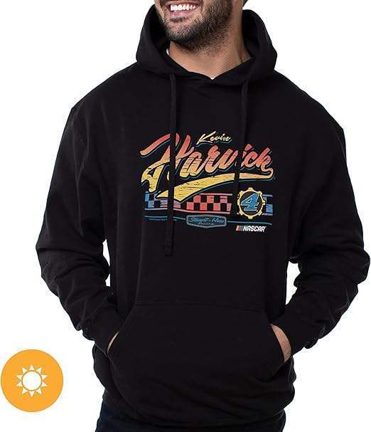NASCAR Hooded Sweatshirt - Kevin Harvick - 3 Black by DelSol for Men - 1 Pc T-Shirt (M)