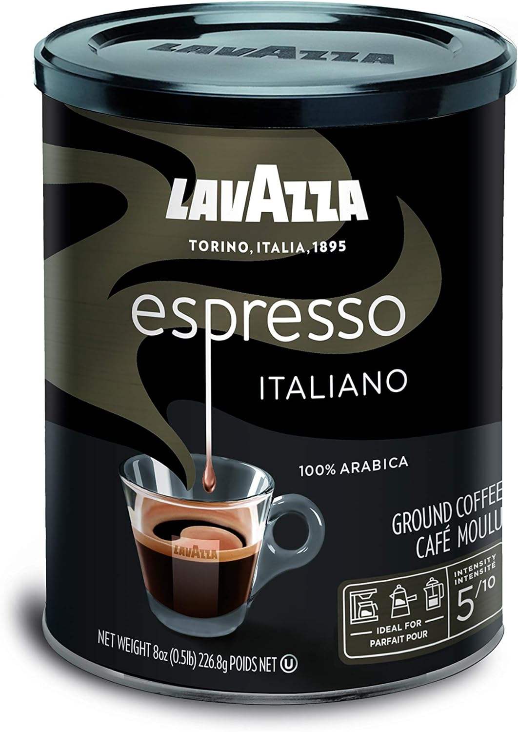 Caffe Espresso Medium Roast Ground Coffee by Lavazza for Unisex - 8 oz Coffee
