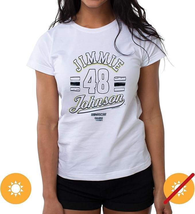 NASCAR Womens Crew Tee - Jimmie Johnson - 8 White by DelSol for Women - 1 Pc T-Shirt (L)