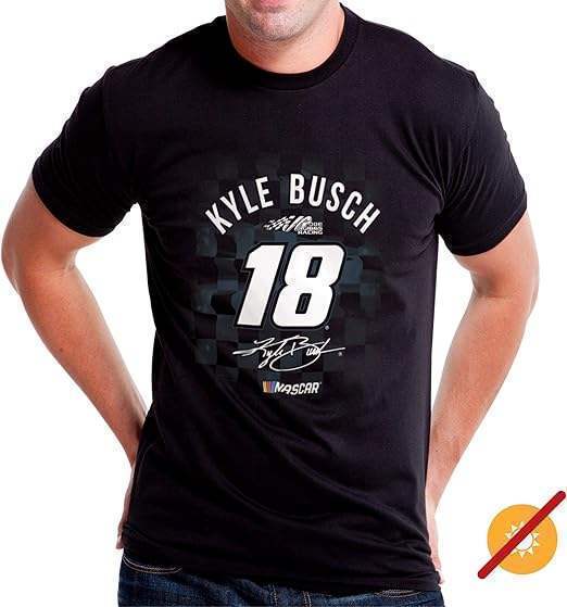 NASCAR Mens Classic Crew Tee - Kyle Busch - 2 Black by DelSol for Men - 1 Pc T-Shirt (S)