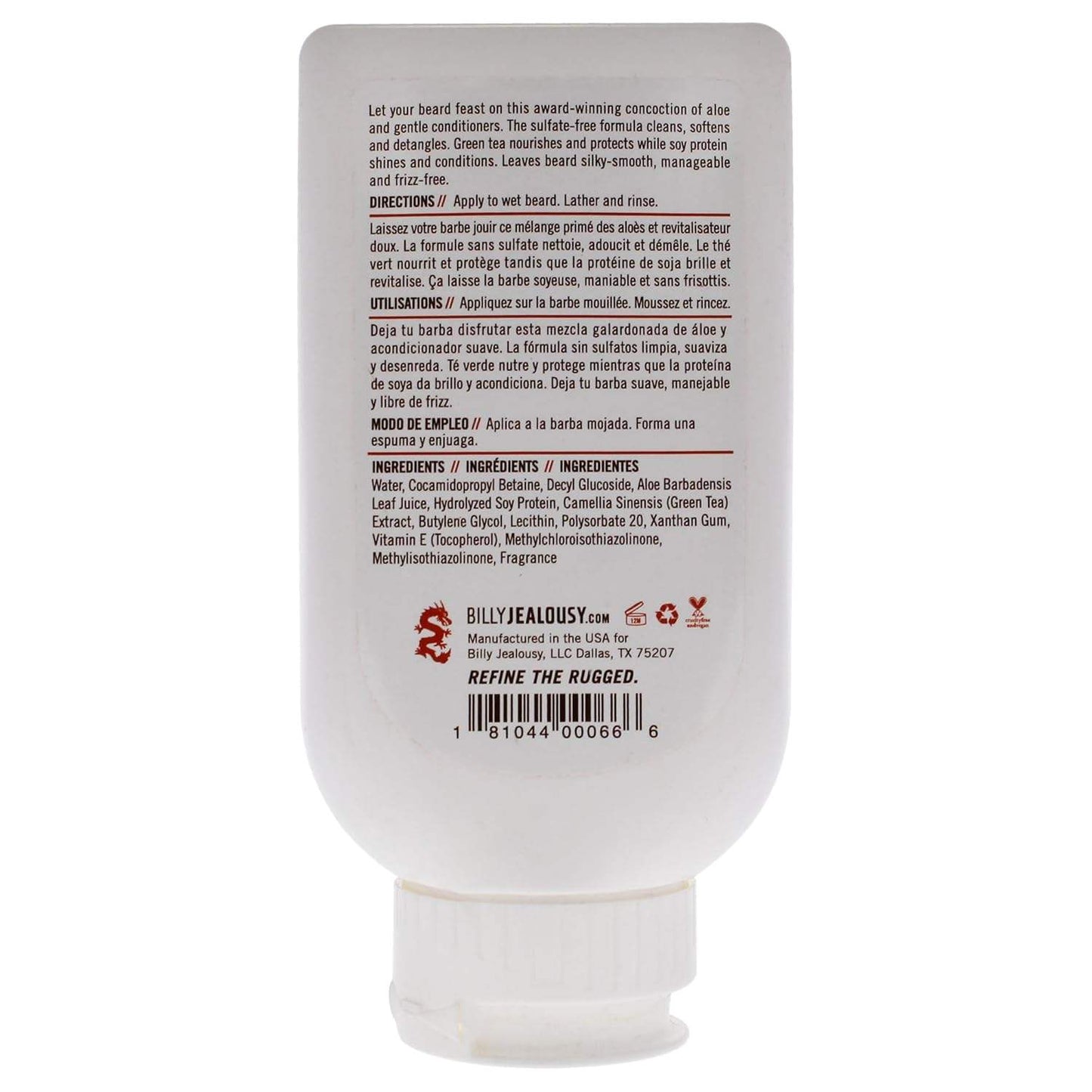 Beard Wash by Billy Jealousy for Men - 8 oz Beard Wash