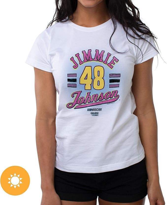 NASCAR Womens Crew Tee - Jimmie Johnson - 8 White by DelSol for Women - 1 Pc T-Shirt (S)