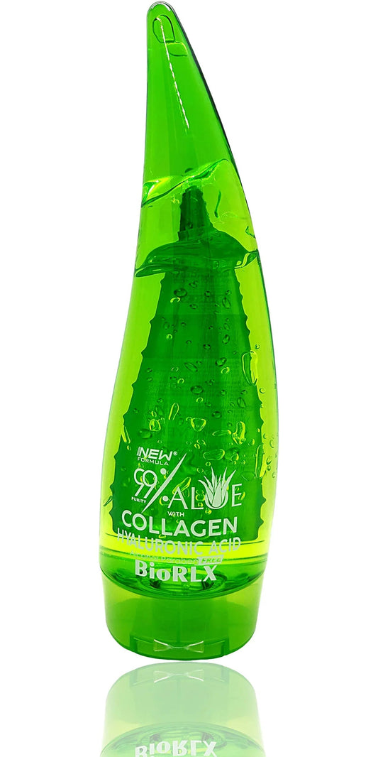 BioRLX 99% Aloe Vera Collagen and Hyarulonic Acid Gel 250ml / 8.5 oz