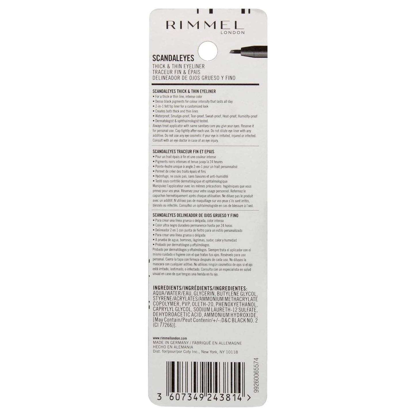 RIMMEL LONDON Scandaleyes Thick & Thin Eyeliner