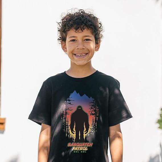 Kids Crew Tee - Sasquatch - Black by DelSol for Kids - 1 Pc T-Shirt (YS)