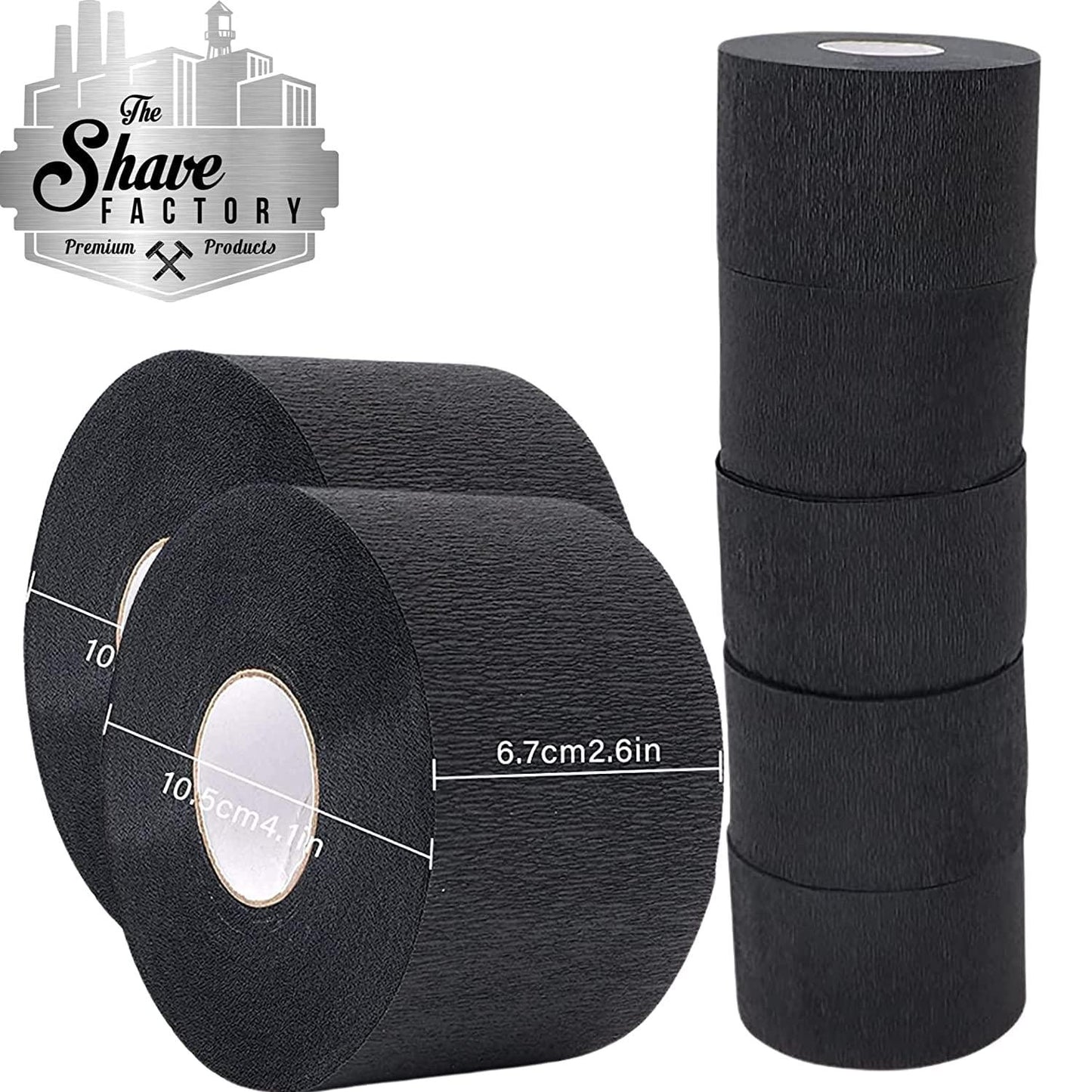The Shave Factory Neck Strips - Black, 5000 Strips