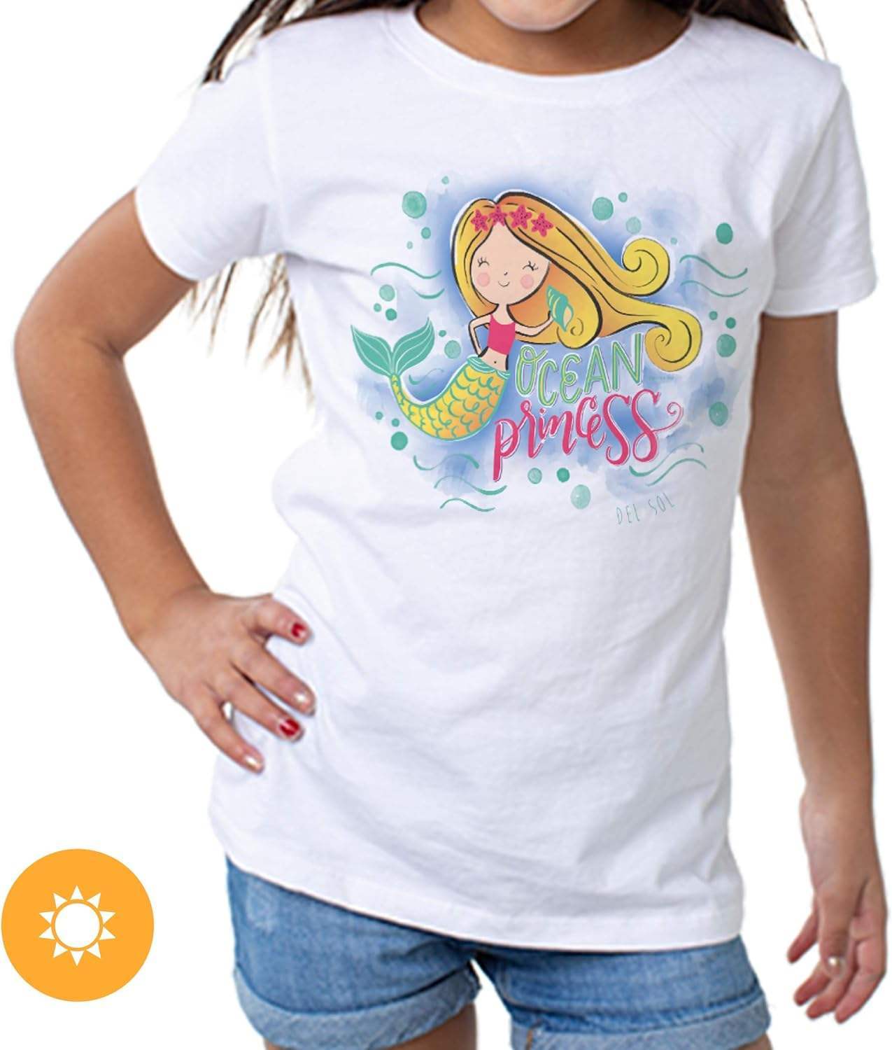 Kids Crew Tee - Ocean Princess by DelSol for Kids - 1 Pc T-Shirt (2T)