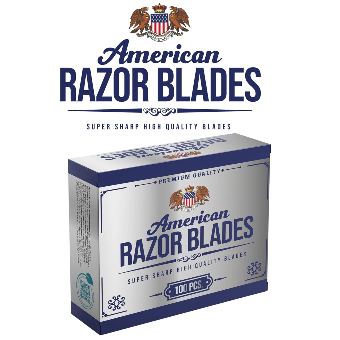 American Razor Blades – Super Sharp Double Edge (100 ct) | The Shave Factory