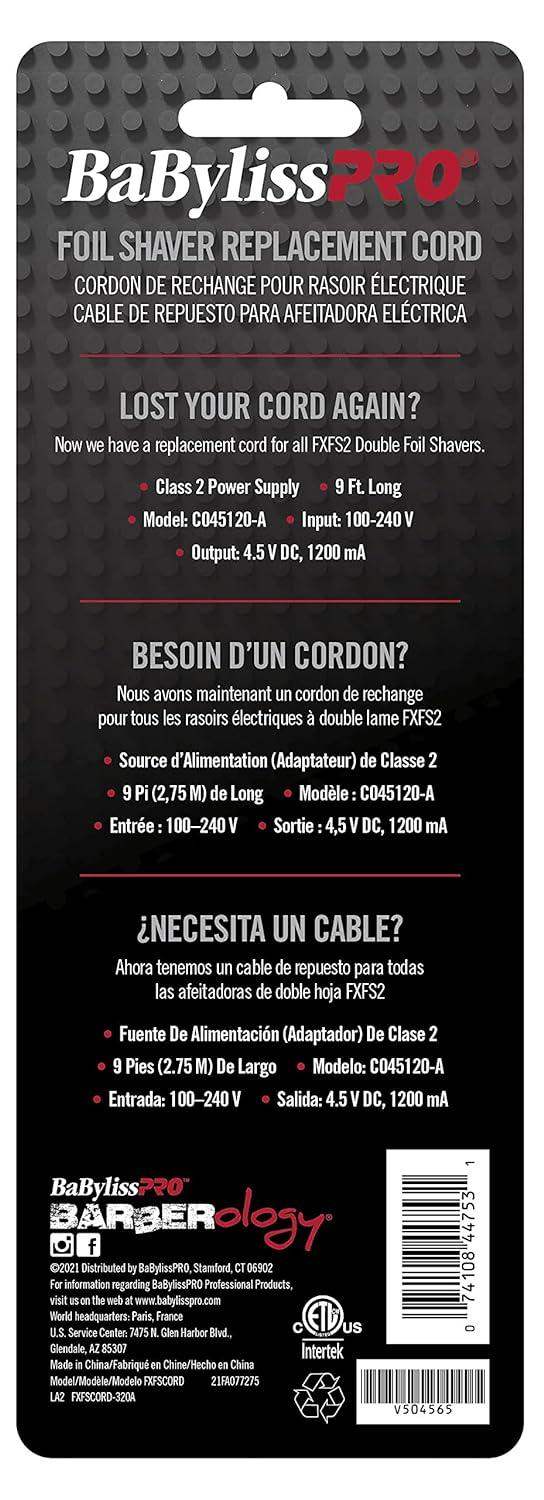 Babyliss Pro Foil Shaver Replacement Cord BB-FXFSCORD - BarberSets