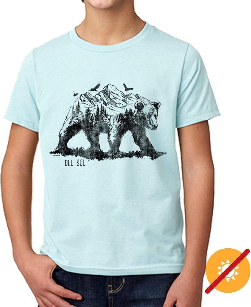 Kids Crew Tee - Bear Scene - Ice Blue by DelSol for Kids - 1 Pc T-Shirt (YS)