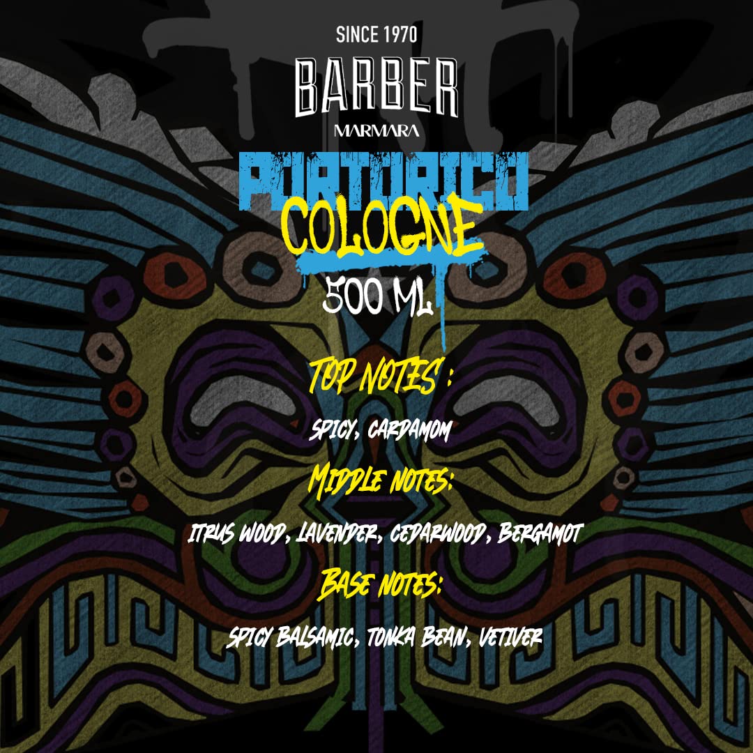 Marmara Barber Aftershave Cologne Puerto Rico 16.9 oz Multipack