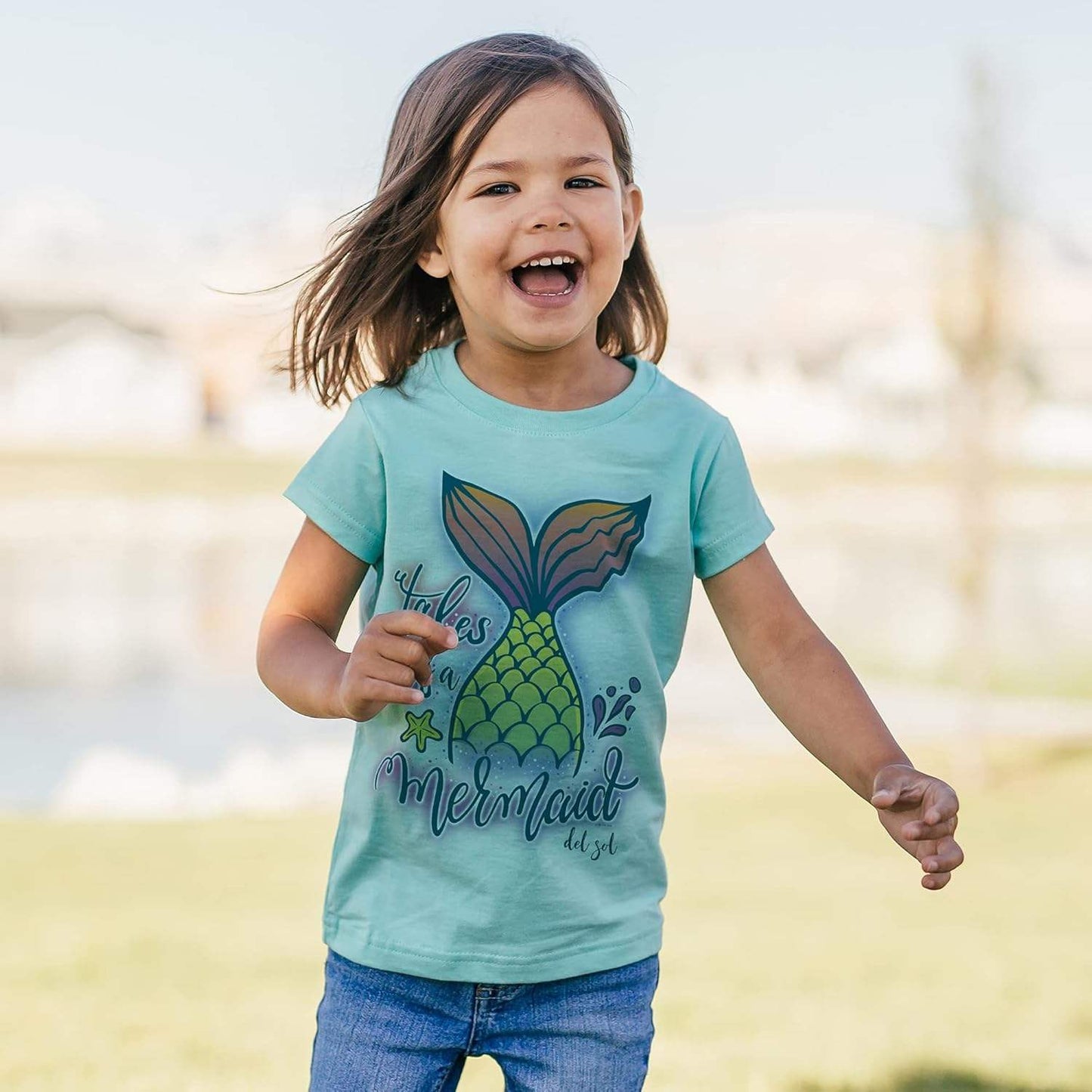 Girls Crew Tee - Tales of a Mermaid - Chill by DelSol for Women - 1 Pc T-Shirt (5/6T)