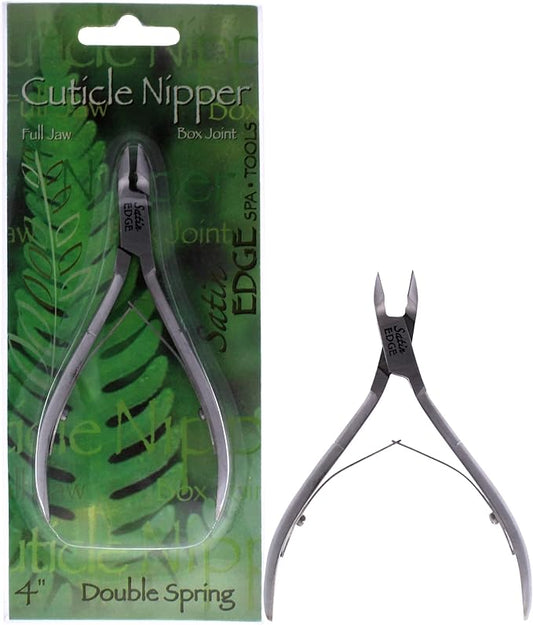 Cuticle Nipper Double Spring - Full Jaw by Satin Edge for Unisex - 4 Inch Cuticle Nipper