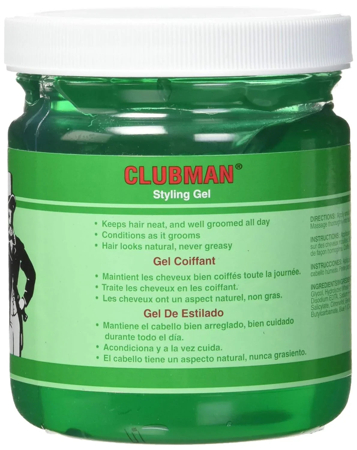 Clubman Regular Styling Gel 473ml / 16 oz