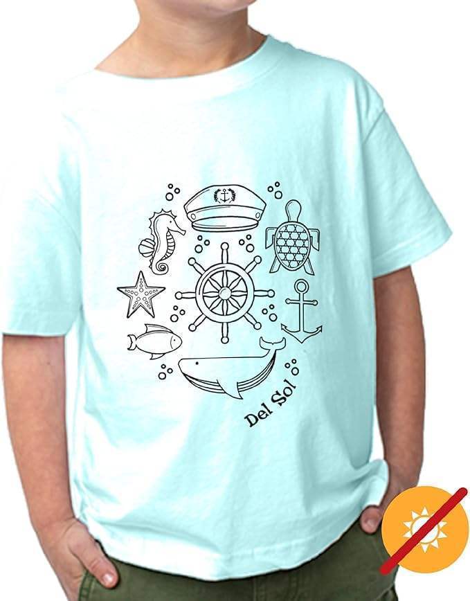 Kids Crew Tee - Sea Adventure by DelSol for Kids - 1 Pc T-Shirt (3T)